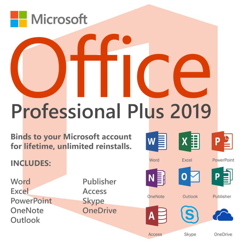 Original Software Office 2019 Professional Plus Online Activation Key Dowload